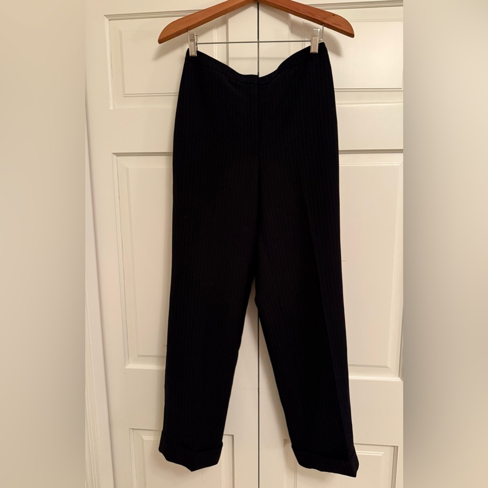 Black Pinstripe Pants